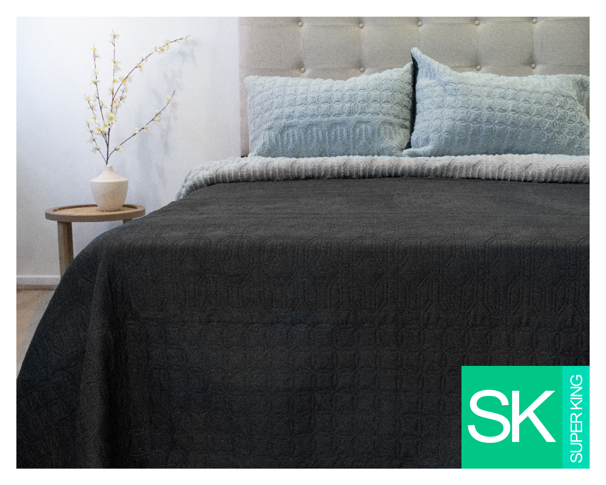 Doral Quilt hotpress Viena Súper King negro