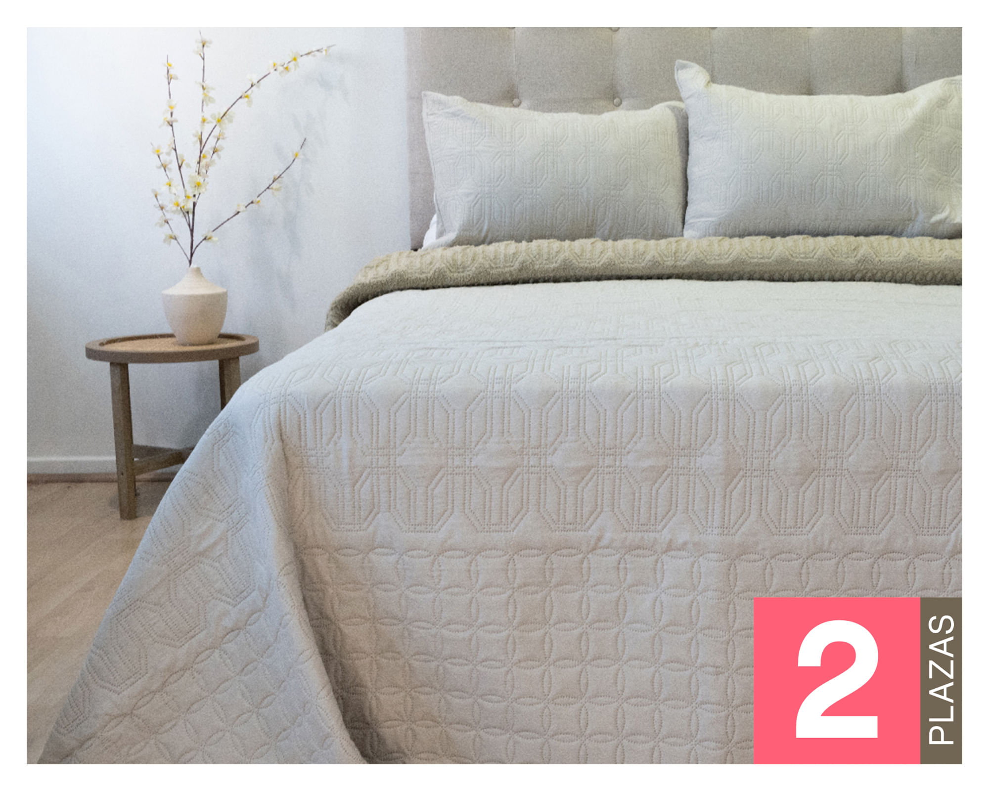 Doral Quilt hotpress Viena 2 plazas beige