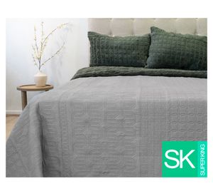 Quilt hotpress Viena Súper King gris