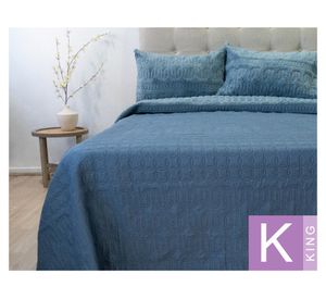 Quilt hotpress Viena King azul