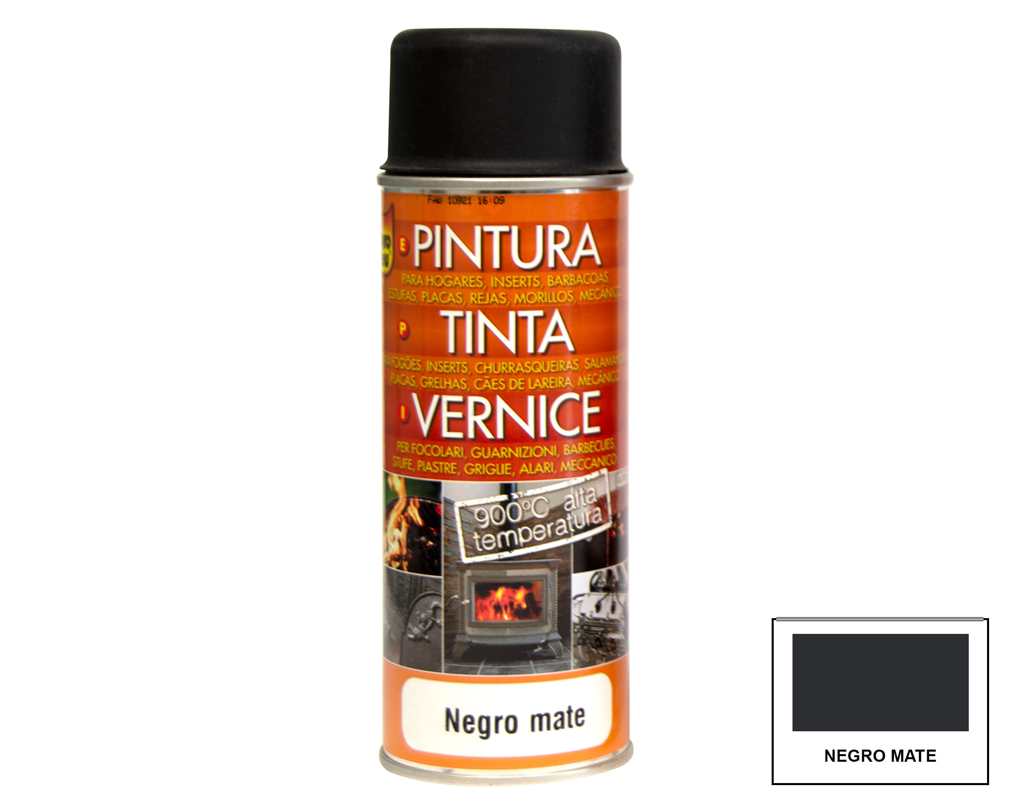 Pyrofeu Pintura térmica 900° negro 400 ml