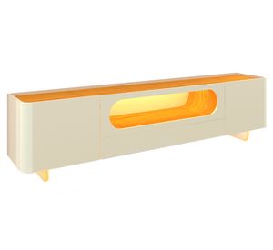 Rack para TV 75" Nobre off white natural