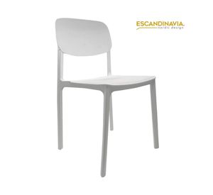 Silla apilable plástico Deco blanco