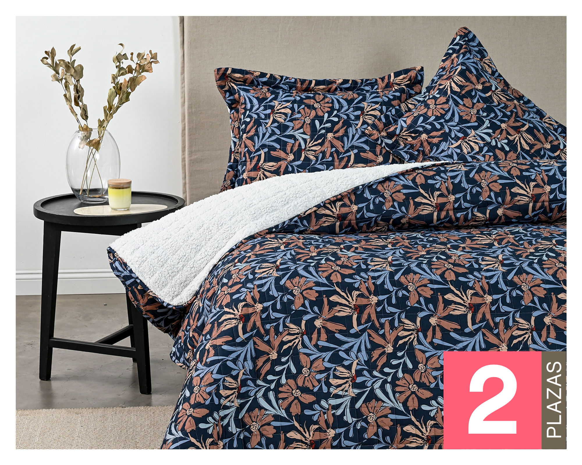 American Family Quilt Lia azul 2 plazas