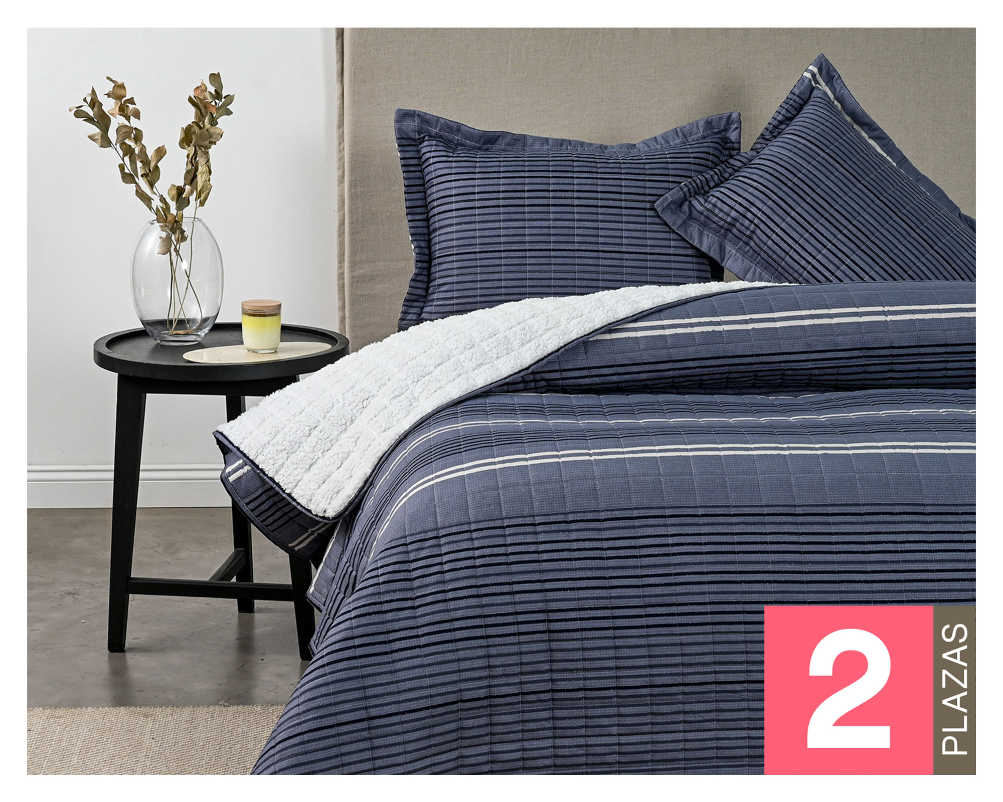 American Family Quilt Ben azul 2 plazas