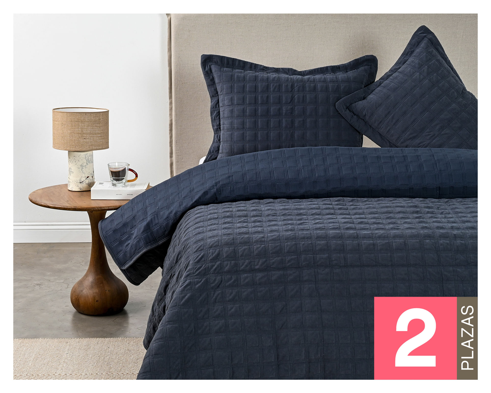 Cannon Quilt Squares Cobalto azul 2 plazas
