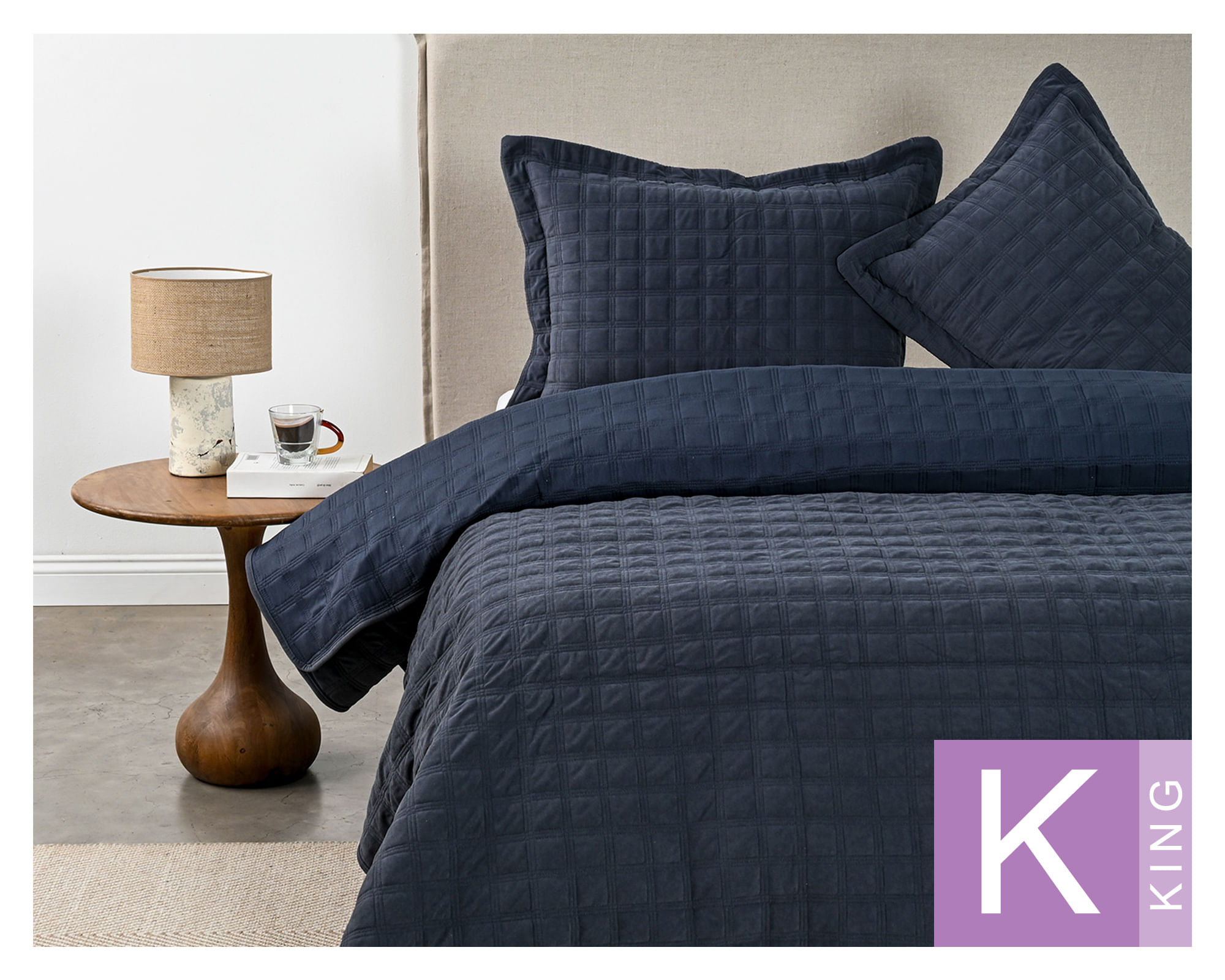 Cannon Quilt Squares Cobalto King