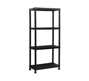 Estante repisa negro 4 niveles 131x31x61 cm