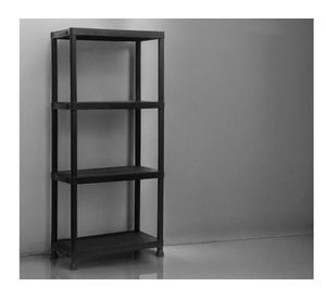 Estante repisa negro 4 niveles 131x31x61 cm