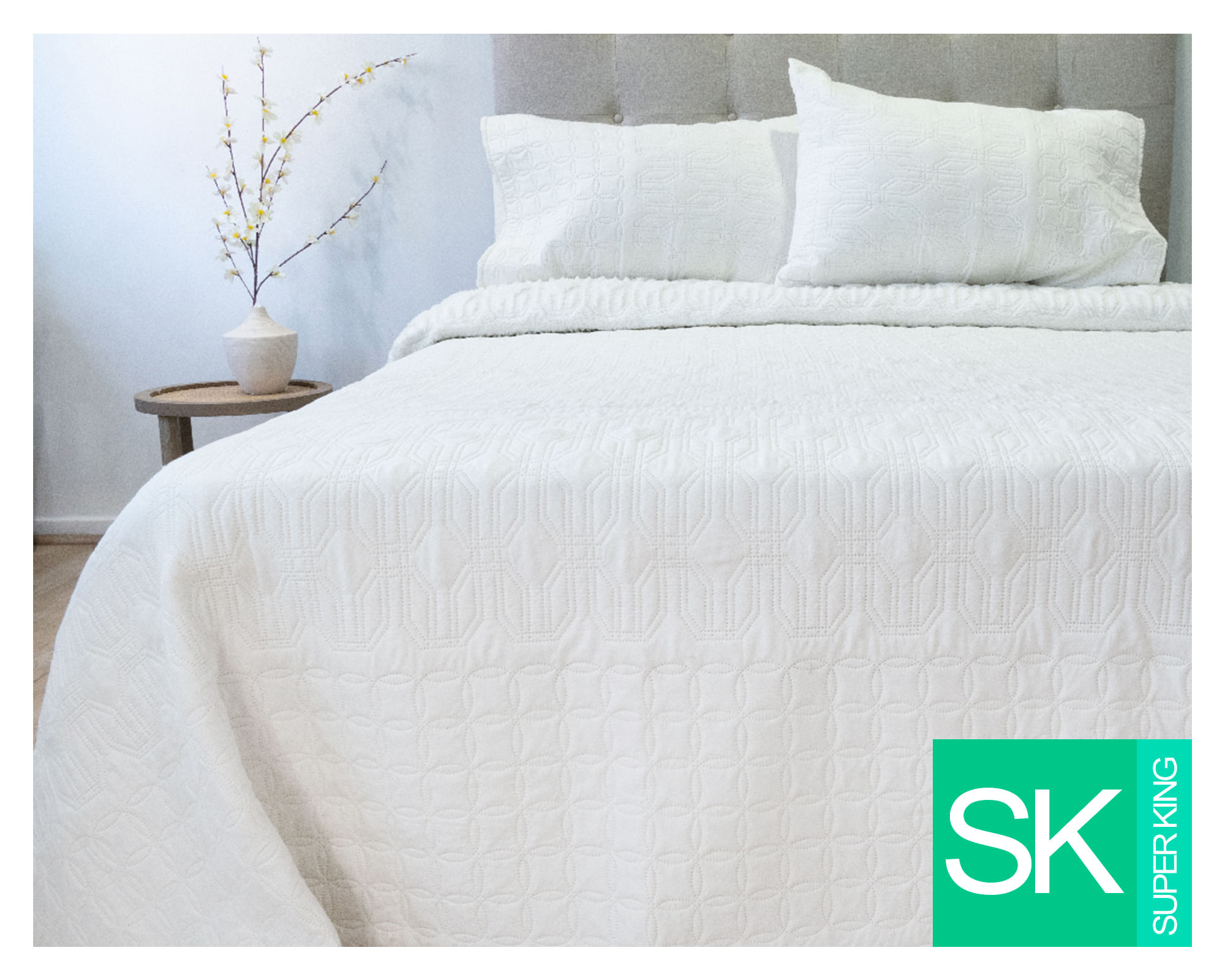 Doral Quilt hotpress Viena blanco 3 plazas