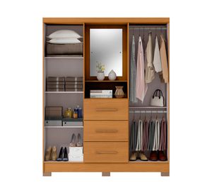 Clóset 4 puertas Versalles cinamomo/off white 190x152.4x46.2 cm