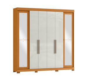 Clóset 6 puertas Rivoli cinamomo/off white 230x227.5x46.5 cm