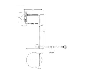 Lámpara velador GU10 1 luz LED TL dorado