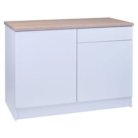 Mueble base cocina Andes blanco 91x121.5x61 cm