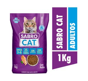Alimento seco gatos 1 kg Con Pollo