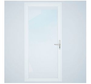 Puerta  vidriada 85x200 cm termopanel izquierda blanca Mundo Glass