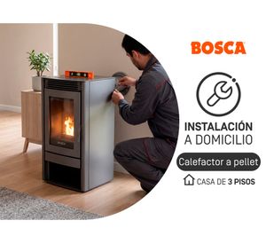 Instalación calefactor pellet Bosca para casa de 3 pisos