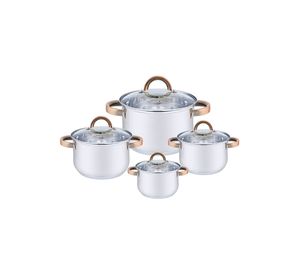 Set Baterías 8 Piezas Acero Inoxidable Berlín Gris
