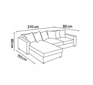 Living 311 lehmann blanco seccional resortes + 2 poltronas resortes
