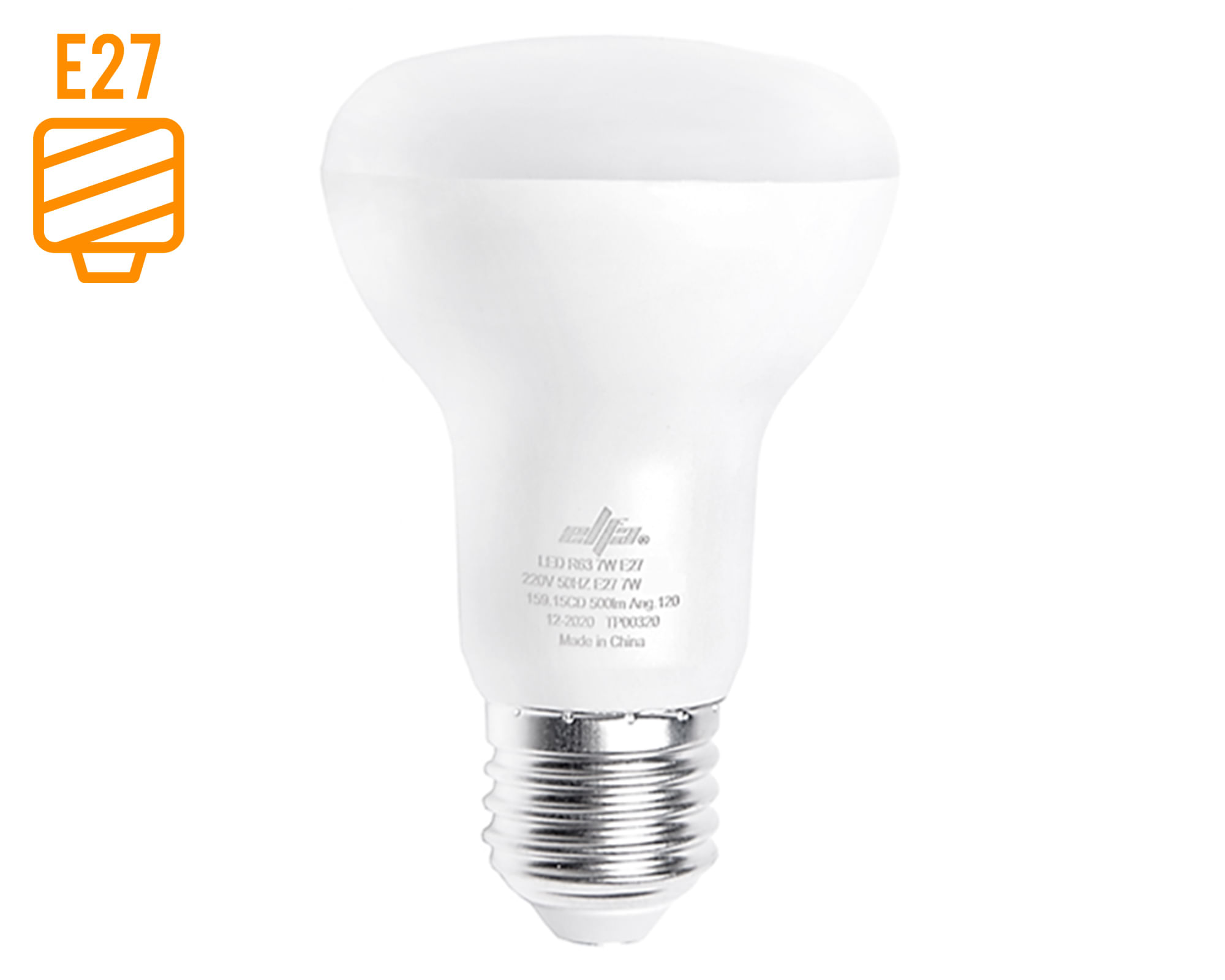 Ampolleta LED R63 7W E27 luz fría blanco
