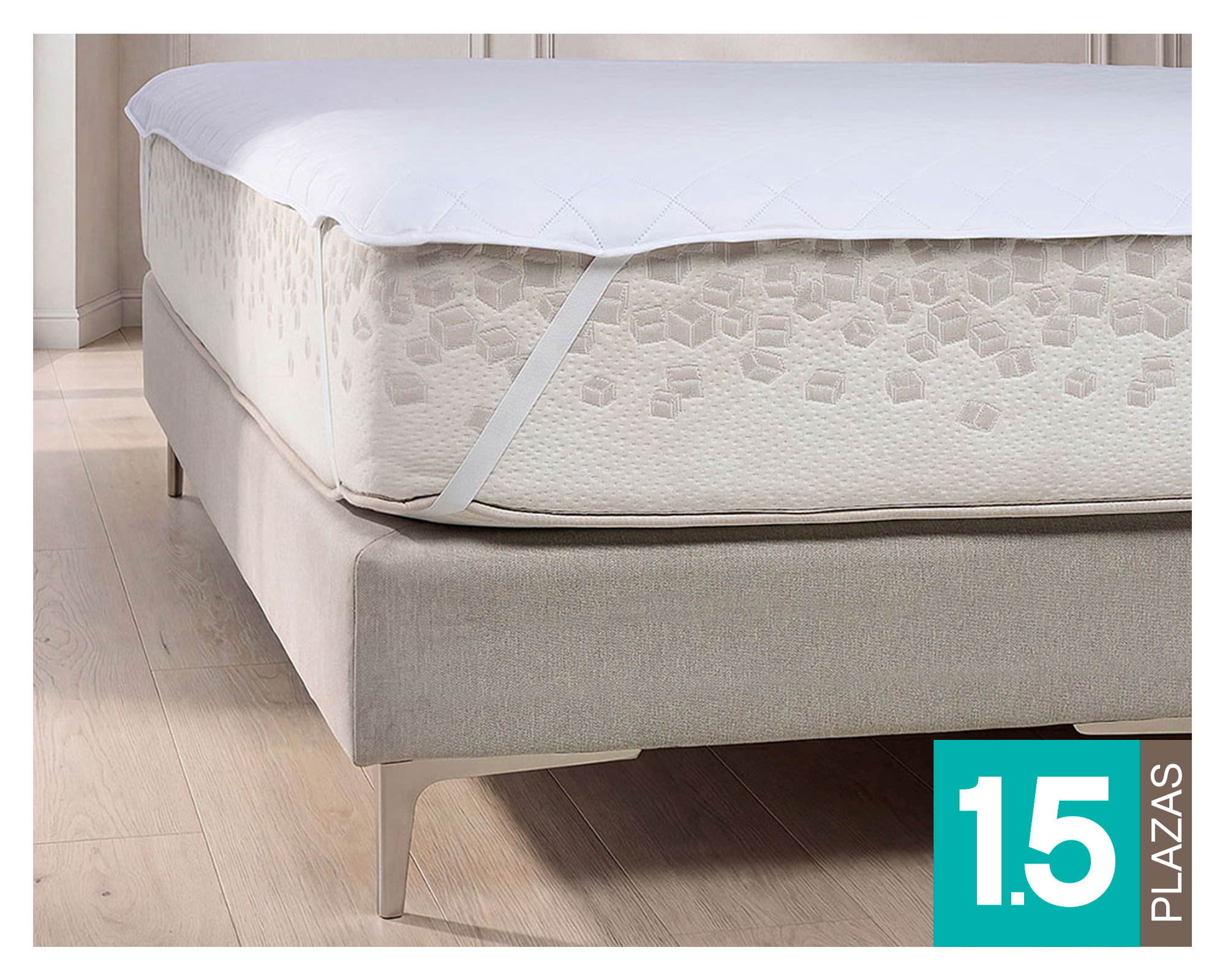 Rosen Cubrecolchón New Light blanco 1.5 plazas