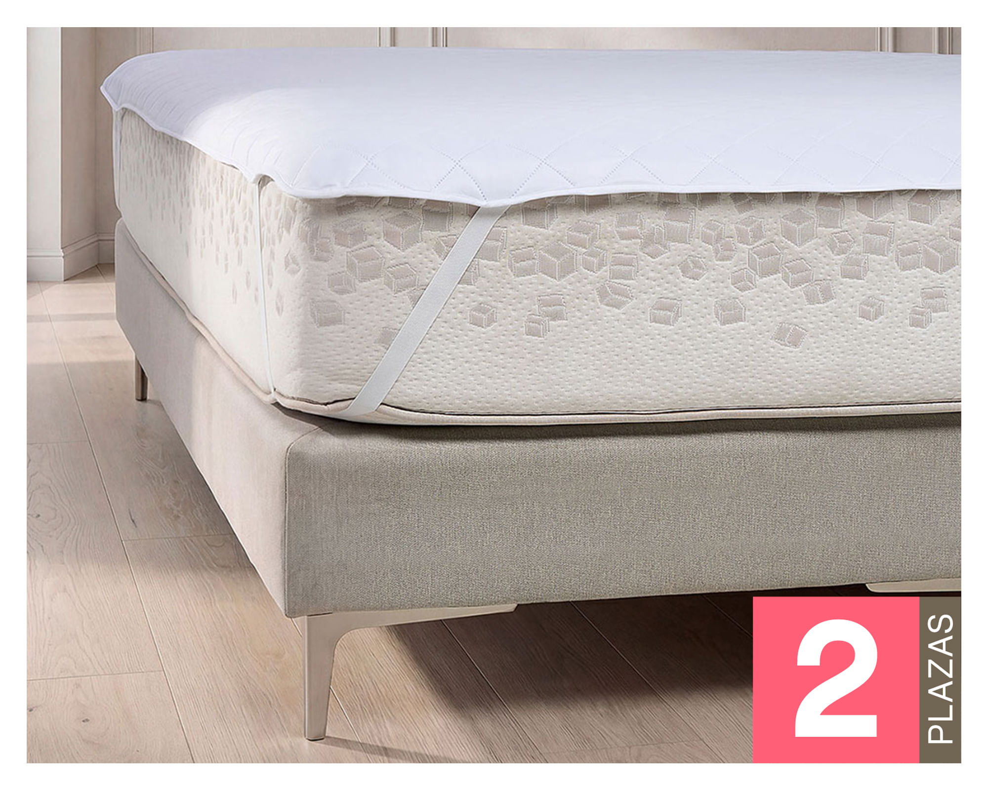 Rosen Cubrecolchón New Light blanco 2 plazas