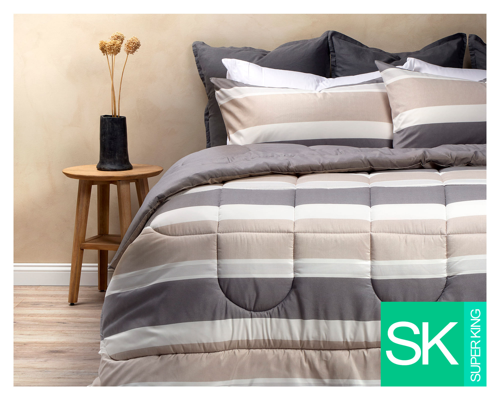 Rosen Plumón Soft Touch estampado Súper King
