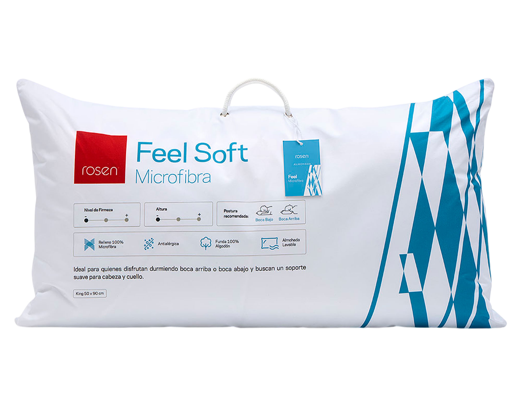 Rosen Almohada Soft Microfibra blanco 50x90 cm