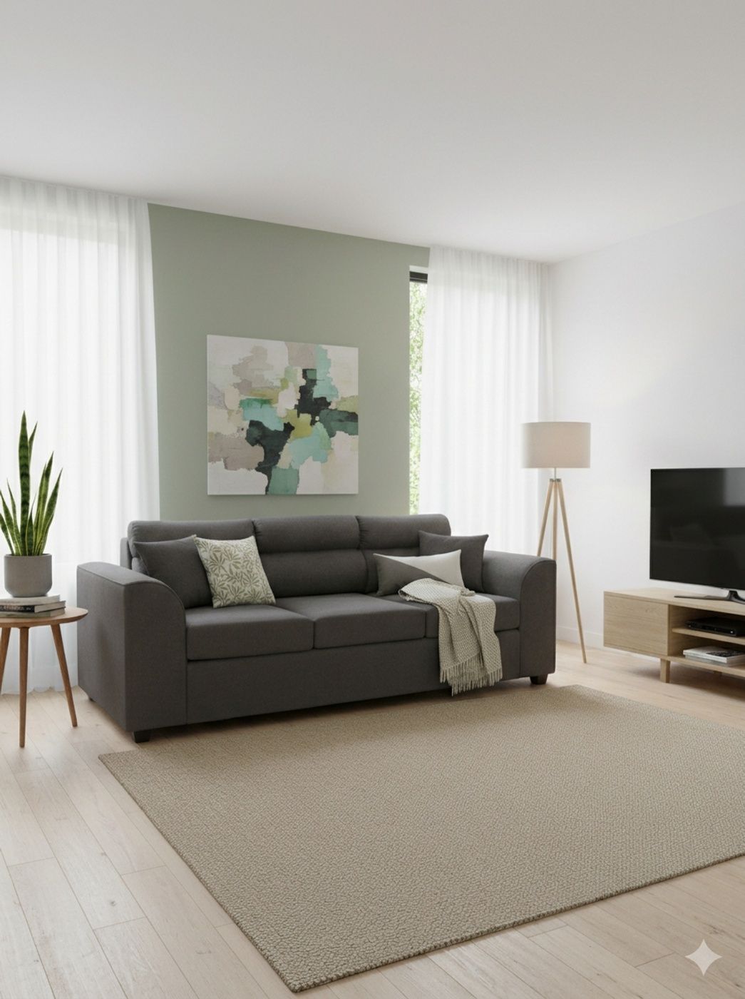 sofa pufa 3 cuerpos fancy hogar a $163.990