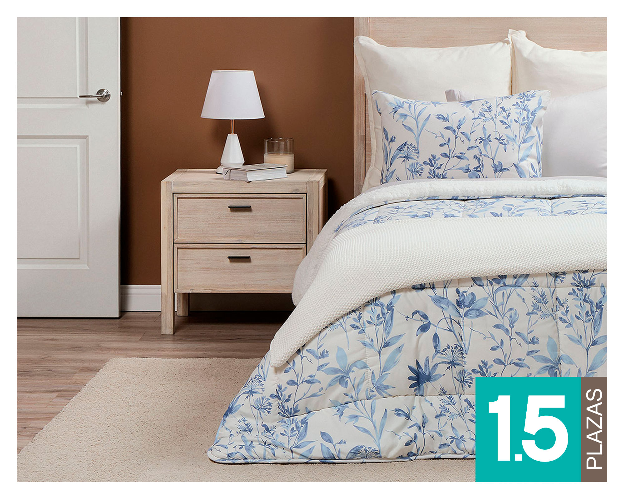 Rosen Plumón Sherpa azul 1.5 plazas