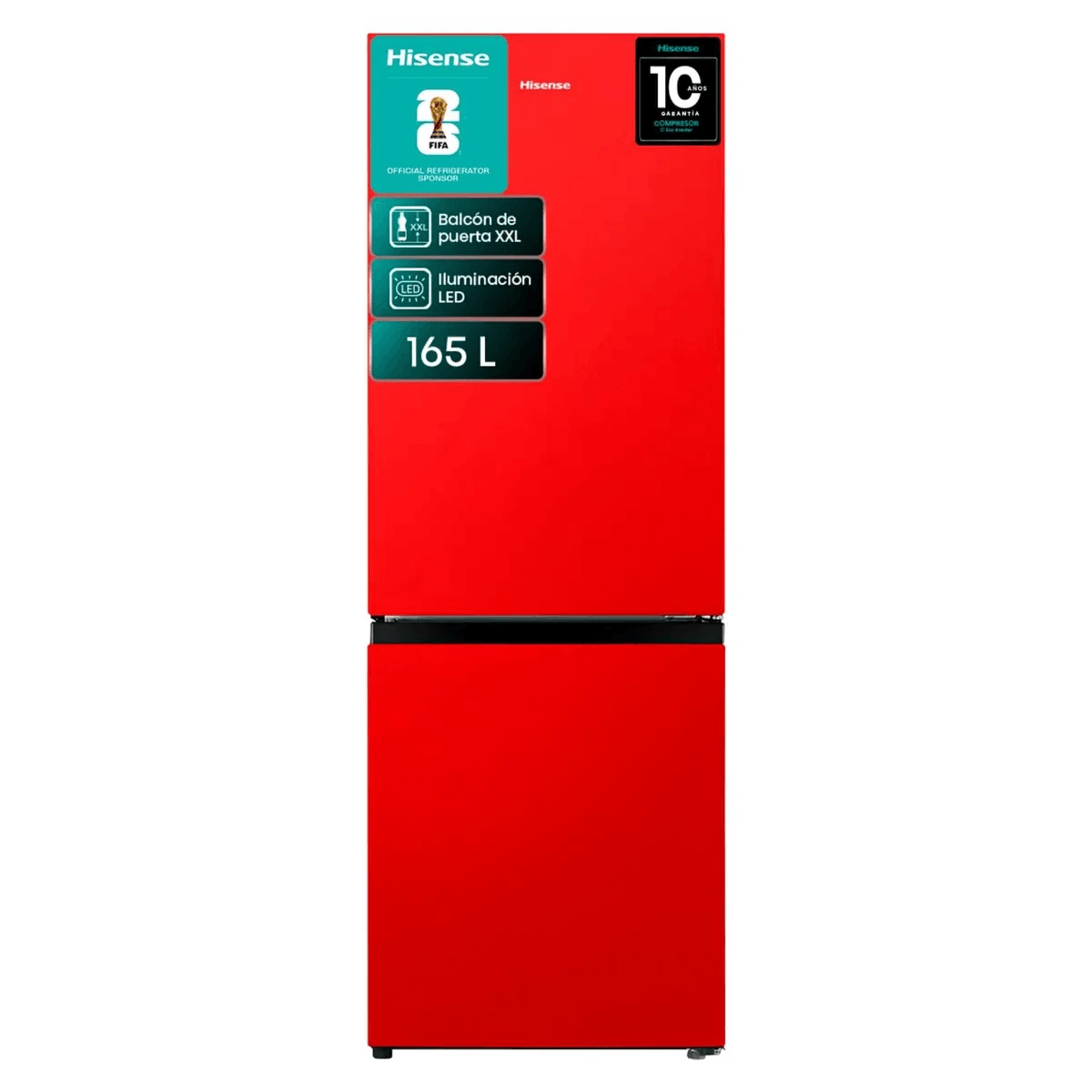 Refrigerador Bottom Freezer Hisense RB215NR 165 L Rojo a $186.990