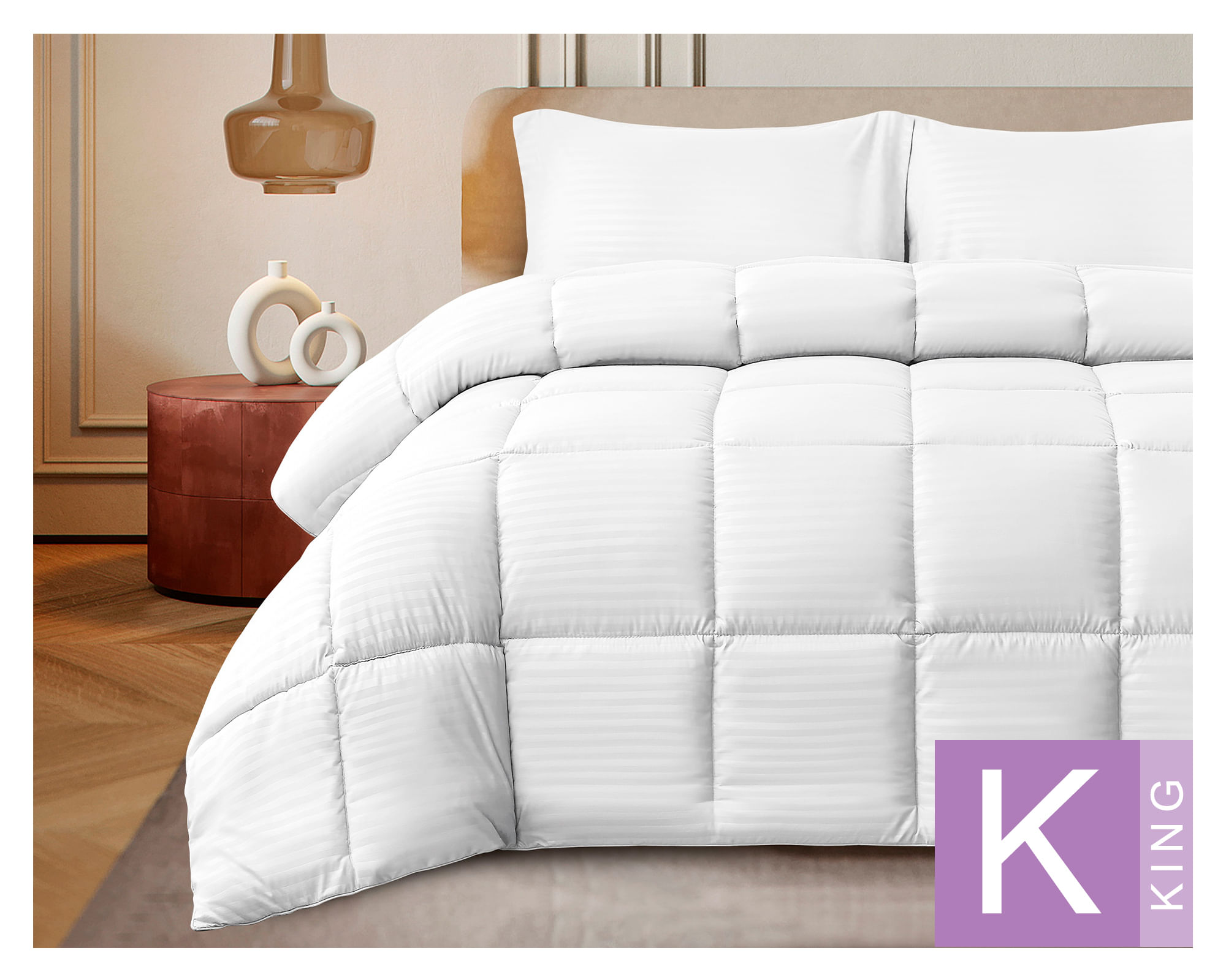 Valencia Plumón Embossed blanco King