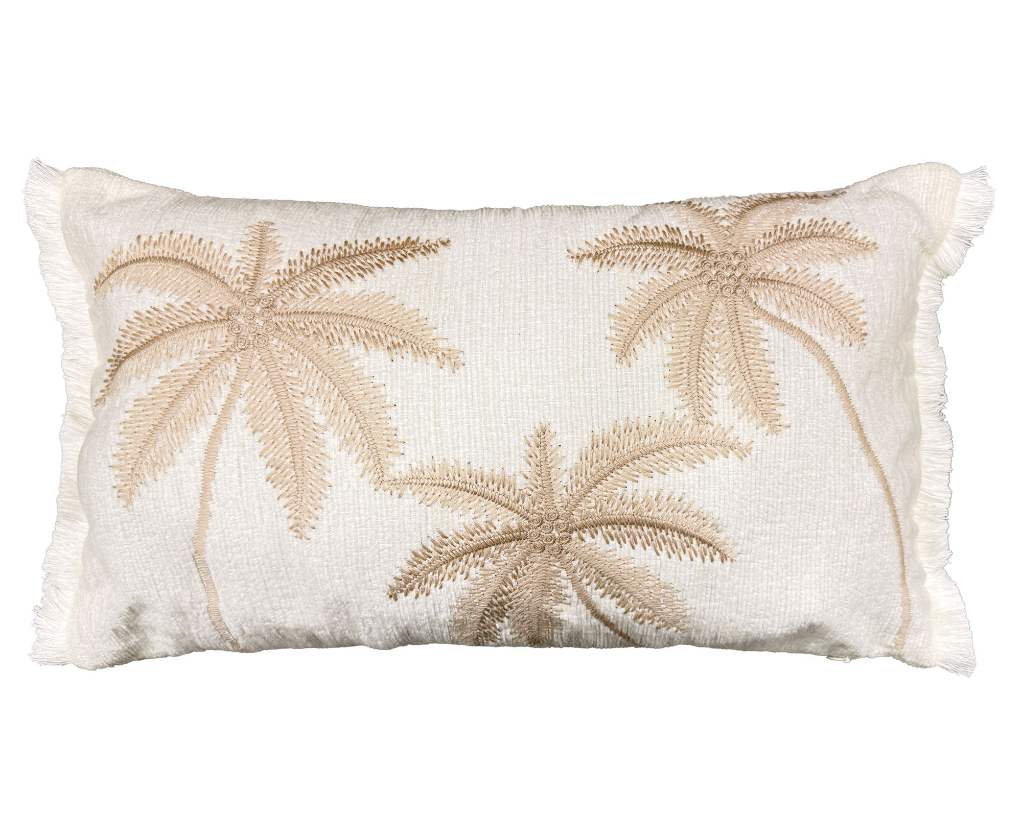 M+Design Cojín bordado palmera 30x50 cm
