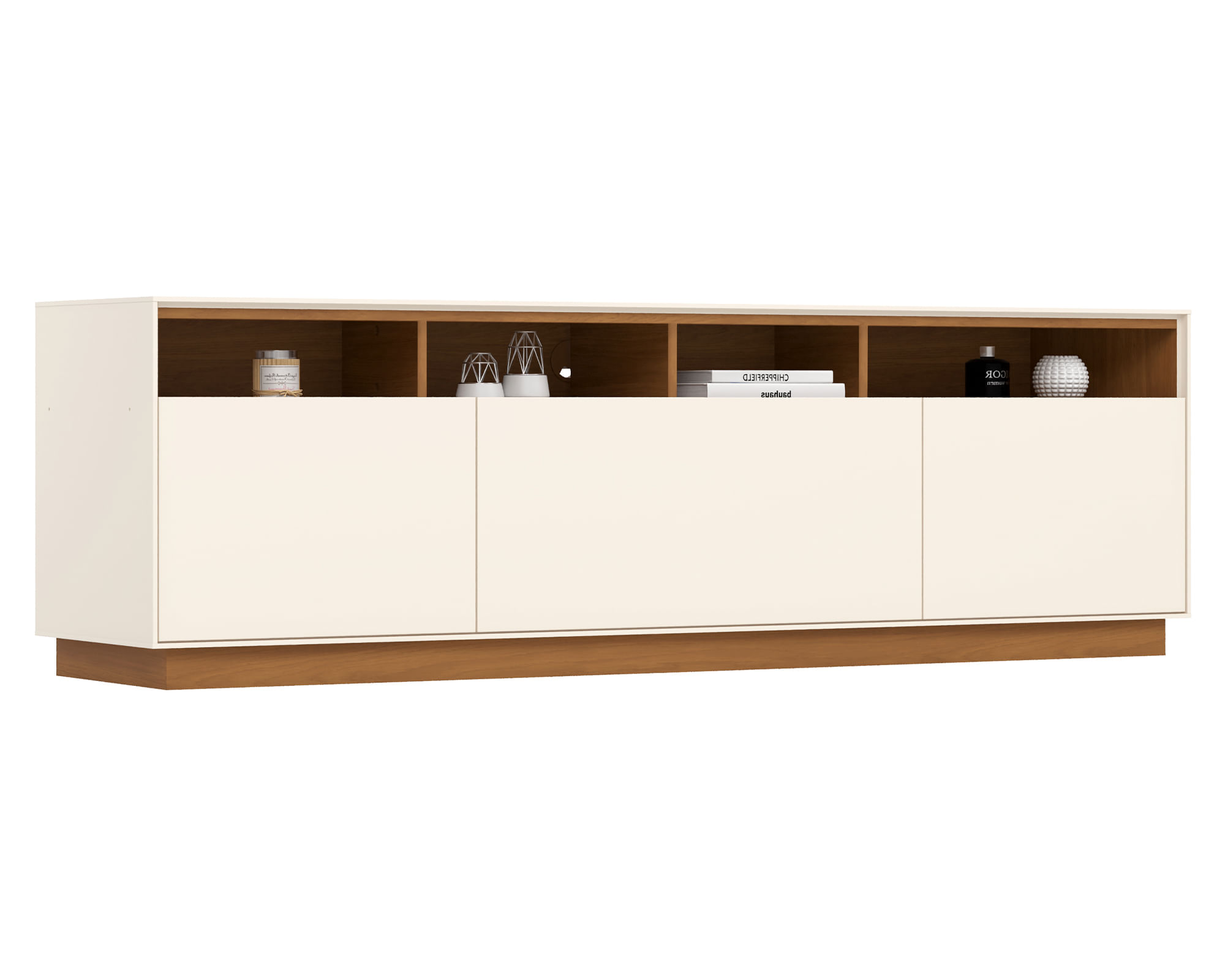 Home Mobili Rack TV 70" Almendro off white