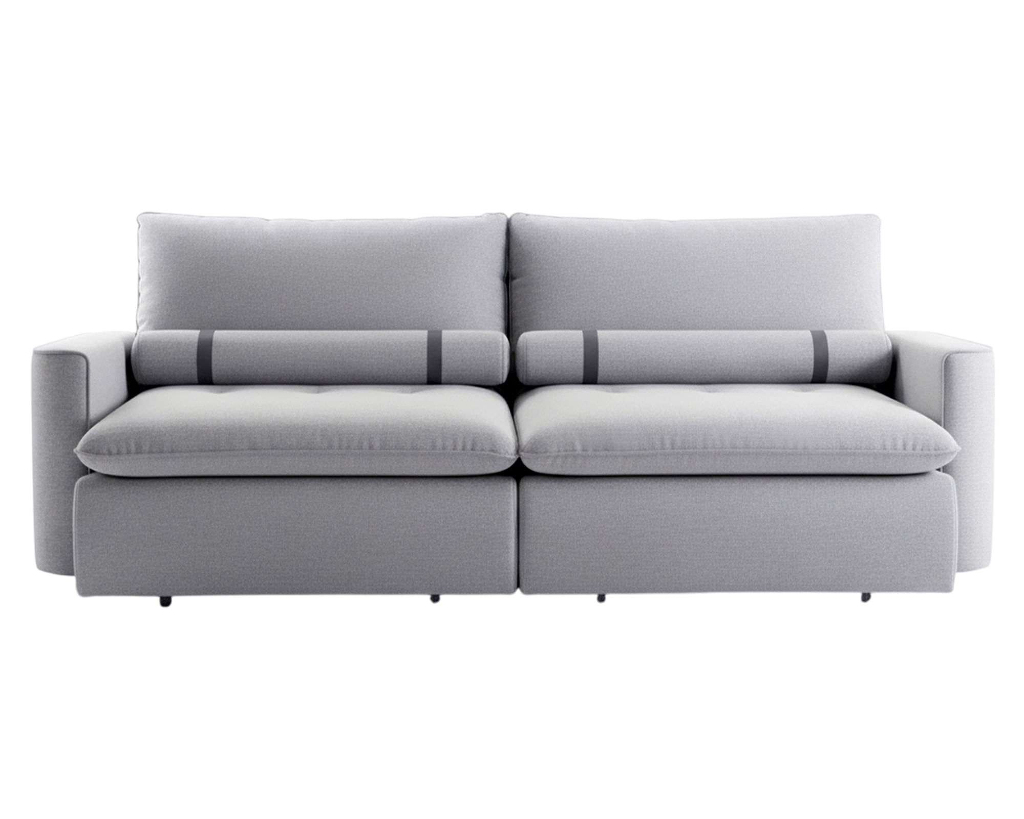 Decocasa Sofá cama 3 cuerpos Colina tela gris