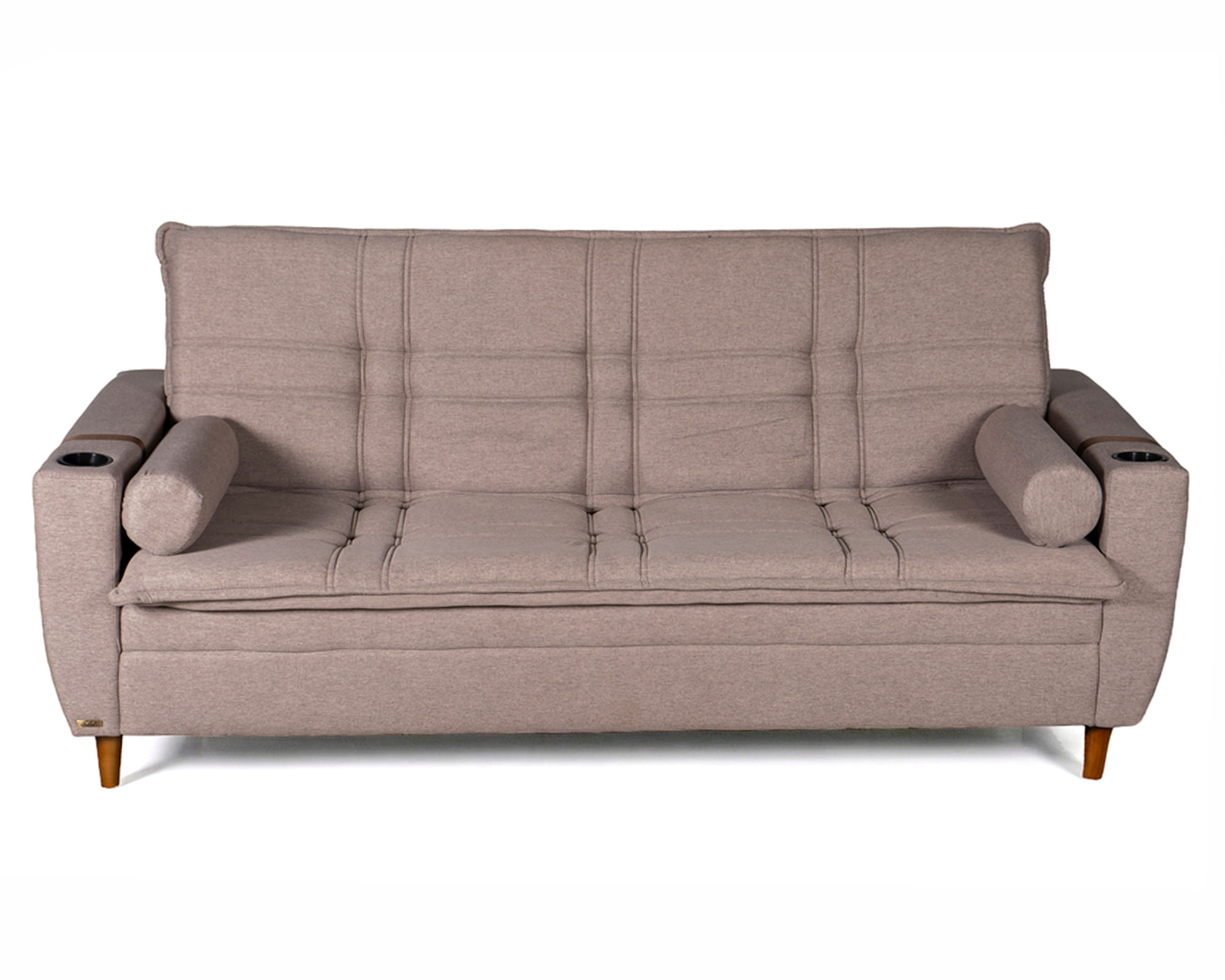 Decocasa Sofá cama 3 cuerpos Blend tela tostado