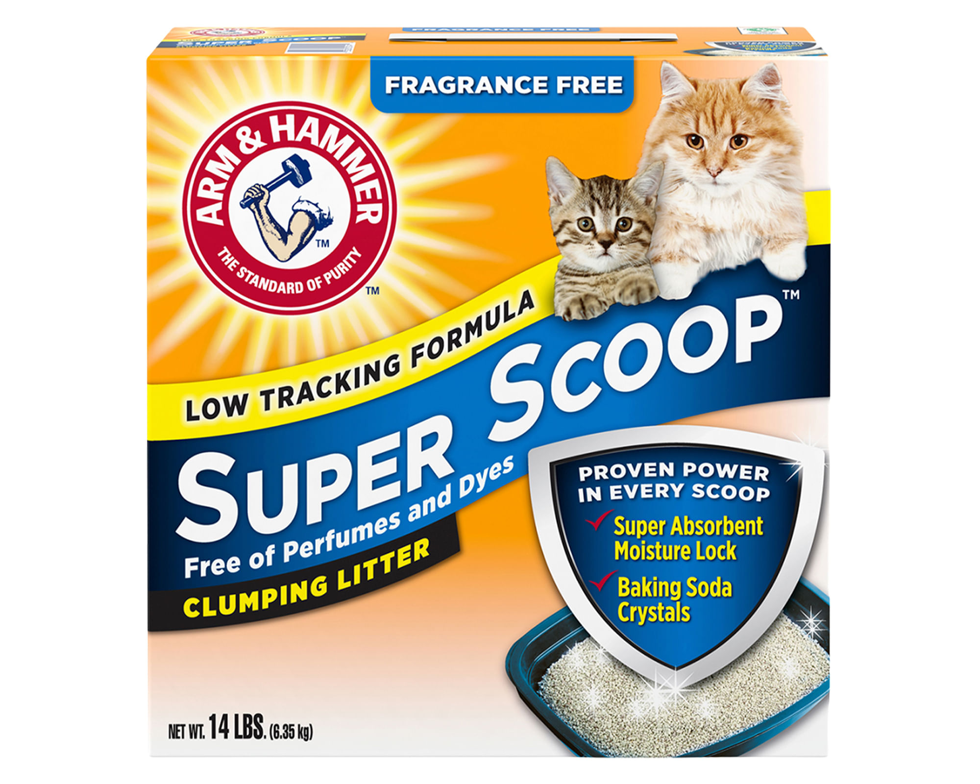 Arena gato libre de fragancia 6.35 kg