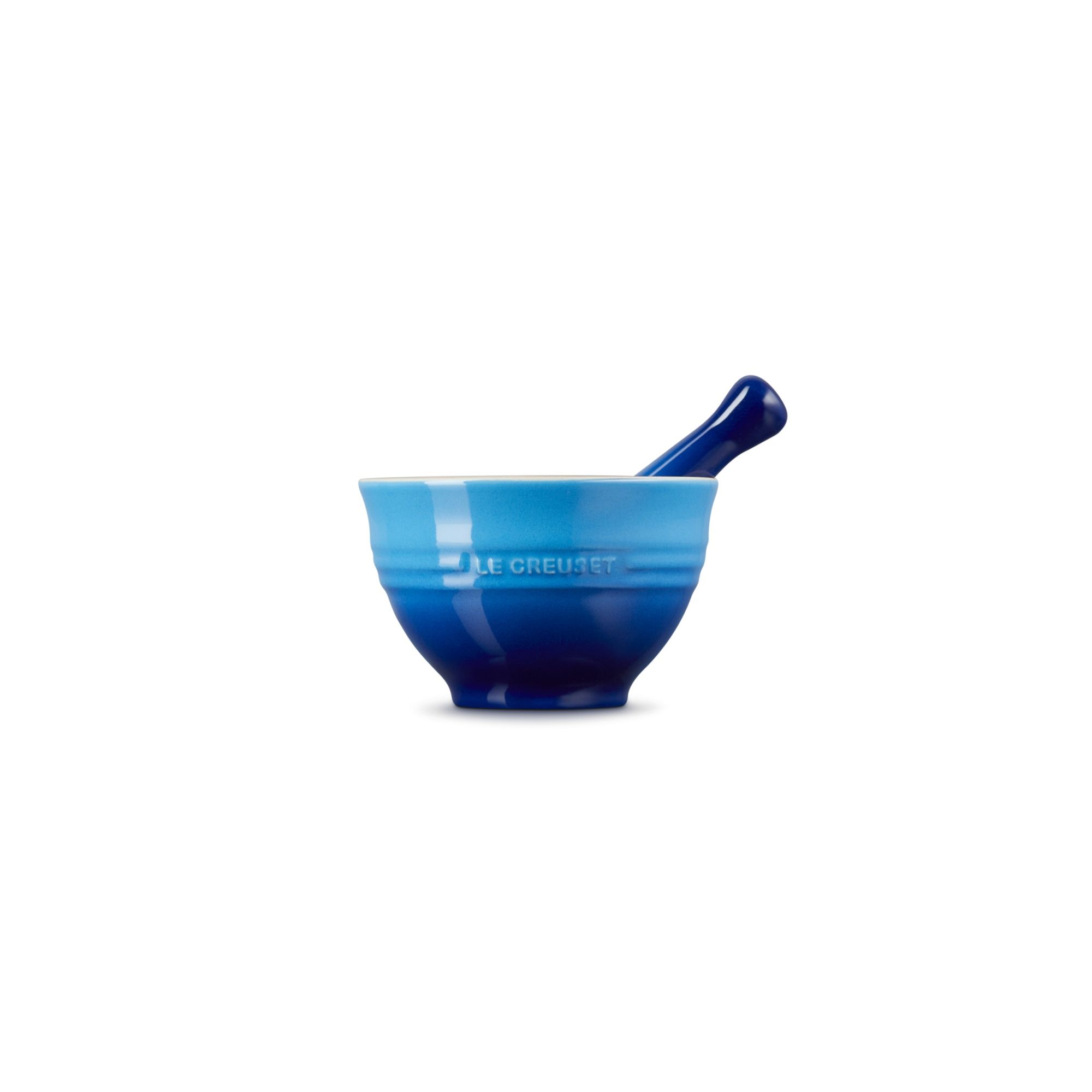 Le Creuset Mortero y Pistilo 300ml Azul Azure Cerámica