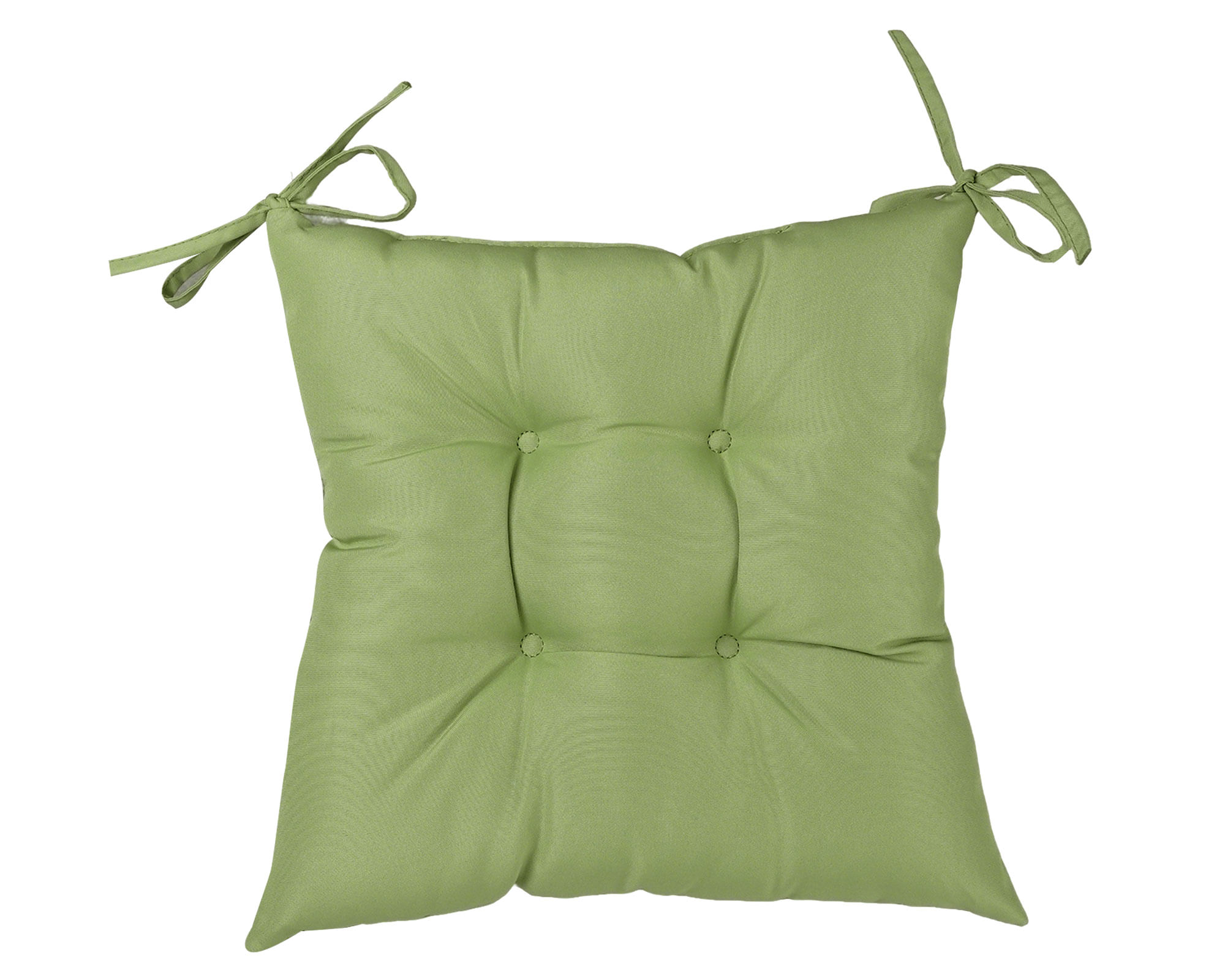 Outzen Cojín asiento cuadrado verde 35x35 cm
