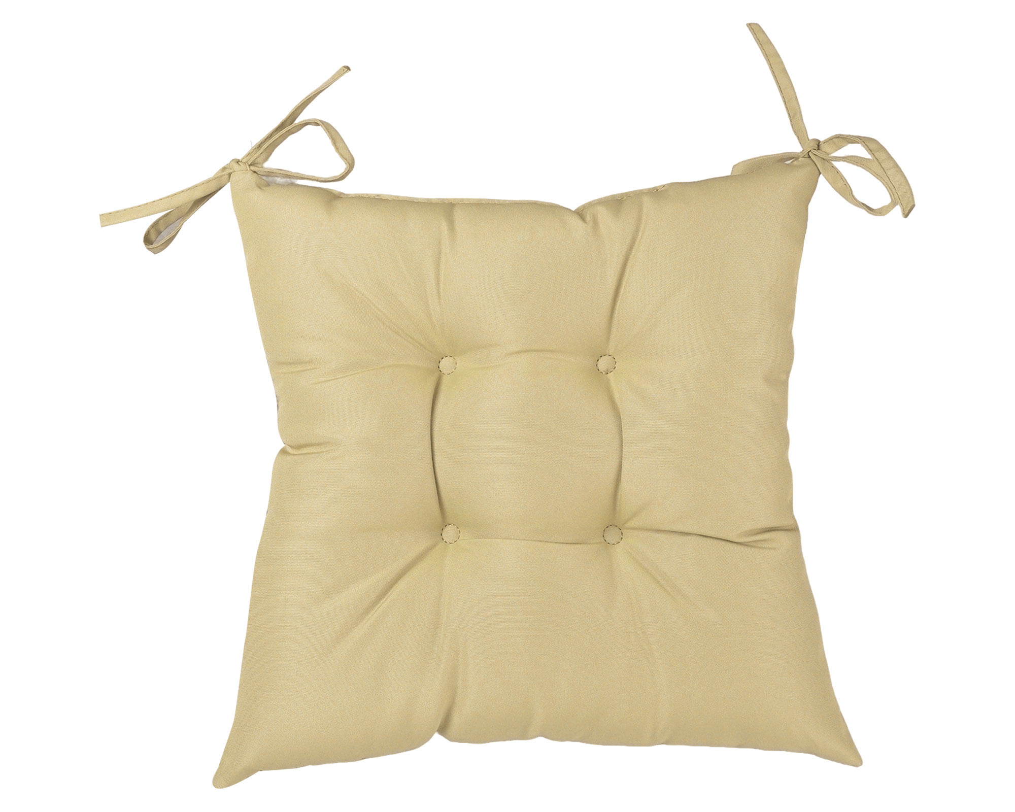 Outzen Cojín asiento cuadrado ecru 35x35 cm
