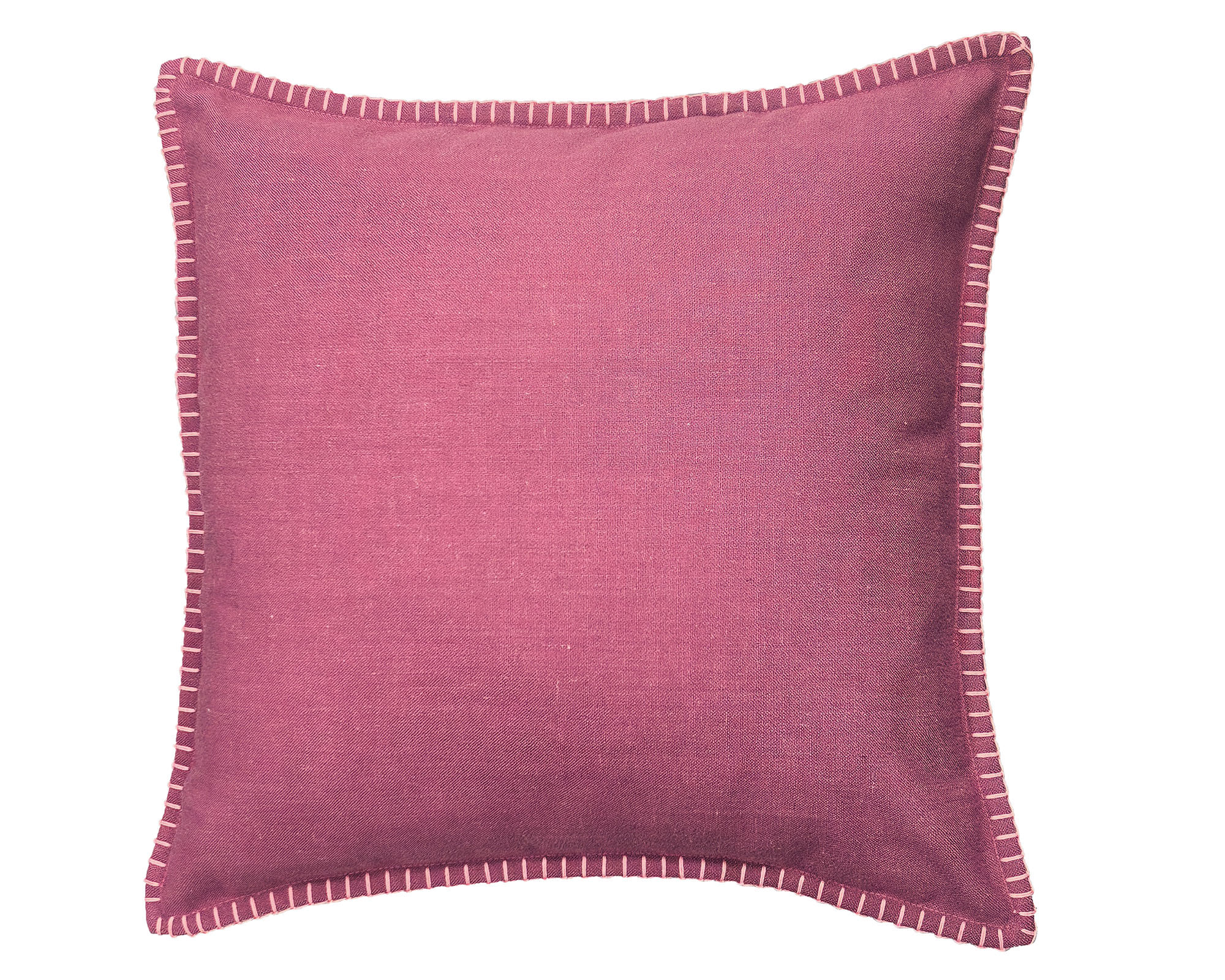 M+Design Cojín Básico borde bordado 45x45 cm