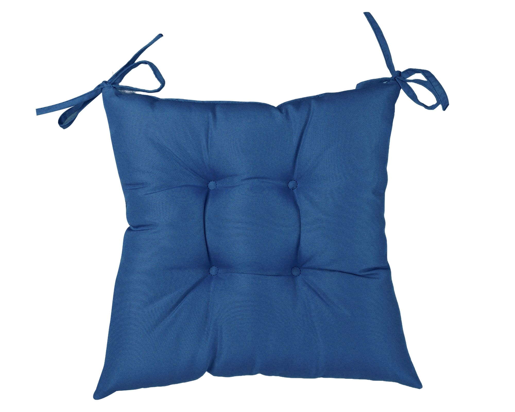 Outzen Cojín asiento cuadrado azul 35x35 cm