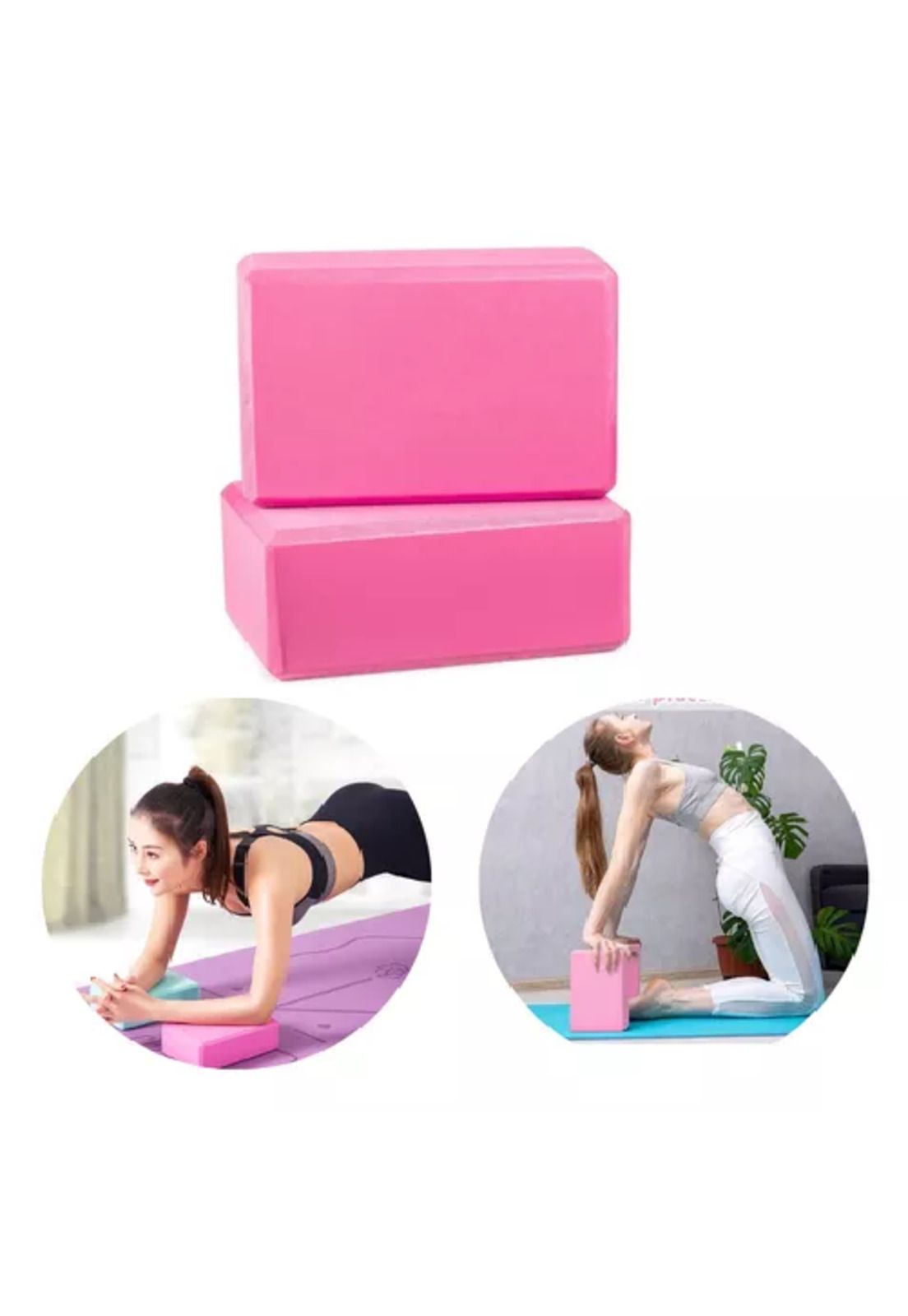 Ladrillo de yoga, cubo de goma EVA, bloque para Pilates, pack de 2