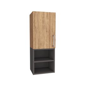 Mueble optimizador baño Madrid miel/plomo 80.2x30x25 cm