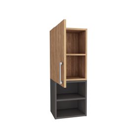 Mueble optimizador baño Madrid miel/plomo 80.2x30x25 cm