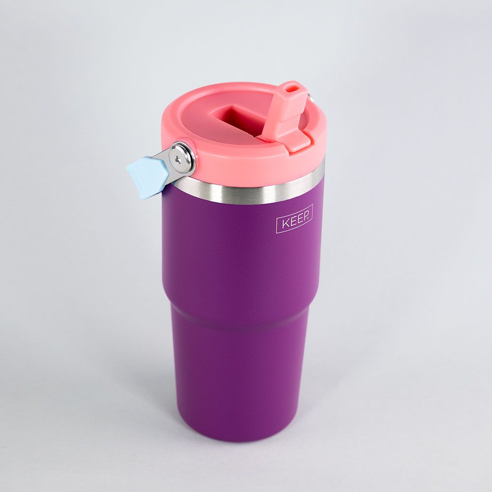 BOTELLA INSULADA CON MANGO 590ML FLASK KEEP MORADO | Easy.cl
