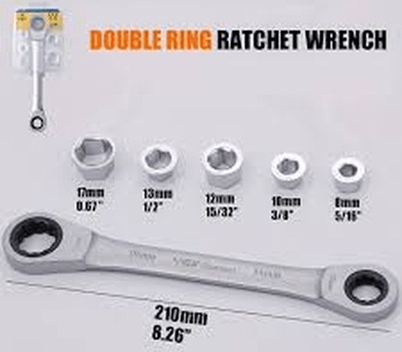 Juego / Set Llave Doble Chicharra Con Anillos 6 Pcs Kamasa