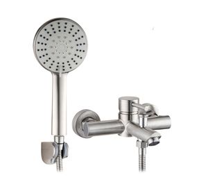 Monomando tina ducha 24.5x18 cm Stal gris Duschy