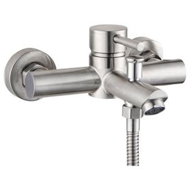 Monomando tina ducha 24.5x18 cm Stal gris Duschy