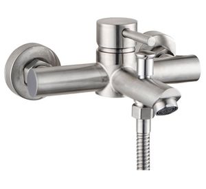 Monomando tina ducha 24.5x18 cm Stal gris Duschy